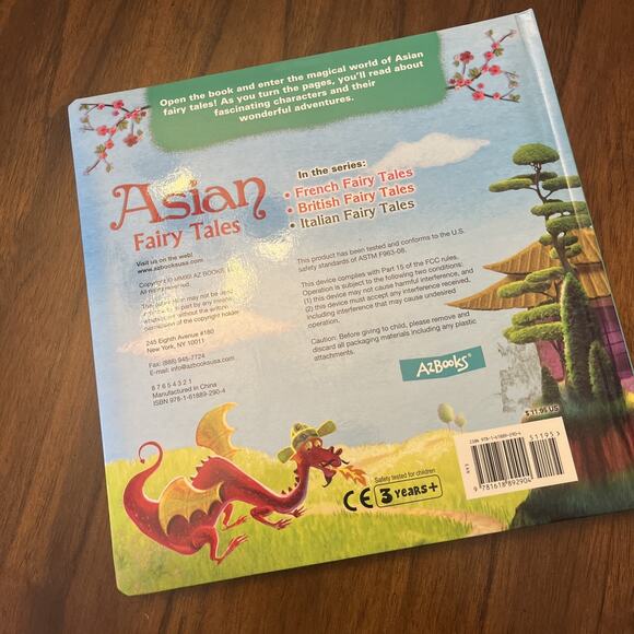 AZ Books “Asian Fairy Tales” Board Book Famous Stories Age 3+ Kidcore Library - Picture 2 of 7